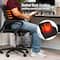 Mind Reader Heated Air-Cloud Lumbar Cushion, Ergonomic Memory Foam Back Support Pillow with Adjustable Heat Settings and Timer, Black